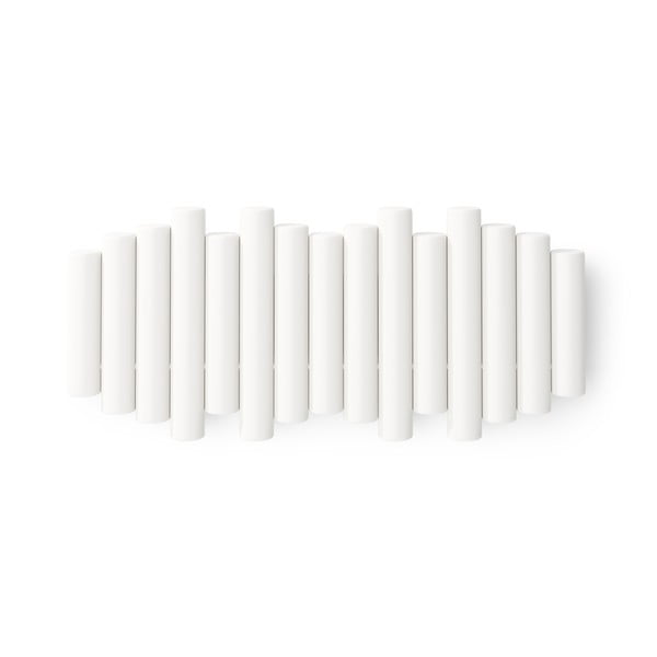 Бяла стенна закачалка от масивен бор Picket – Umbra