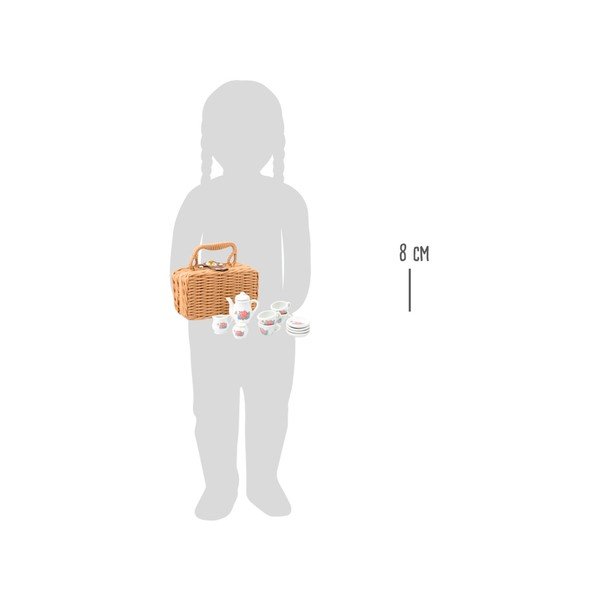 Детски порцеланов комплект от 14 части с калъф Кафе - Legler-image-2