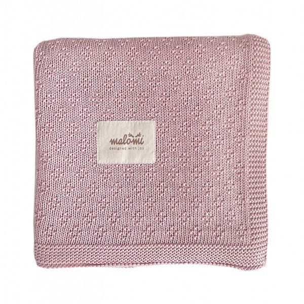 Розово бамбуково бебешко одеяло 80x100 cm - Malomi Kids-image-2