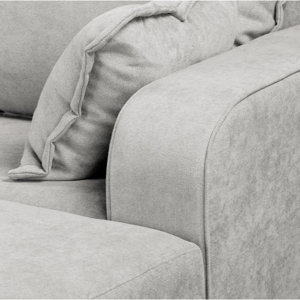 Светлосив ъглов диван (десен ъгъл) Beata - Ropez-image-1