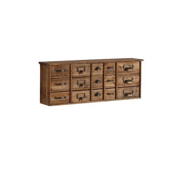 Висящ скрин от масивен бор в светло естествен цвят 67x25x14 cm Klas – Ellos Home