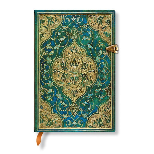 Тетрадка с твърди корици Turquoise Chronicles, 9,5 x 14 cm - Paperblanks