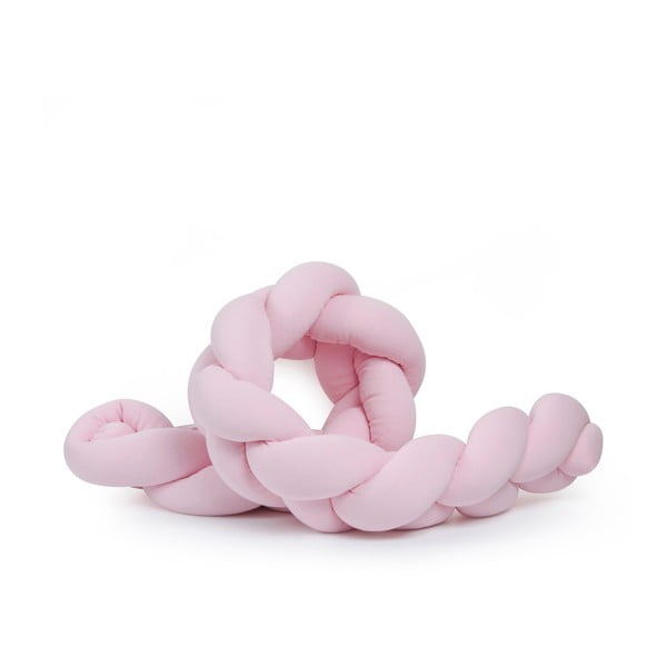 Розова декоративна възглавница Плетеница, дължина 180 cm - Unknown