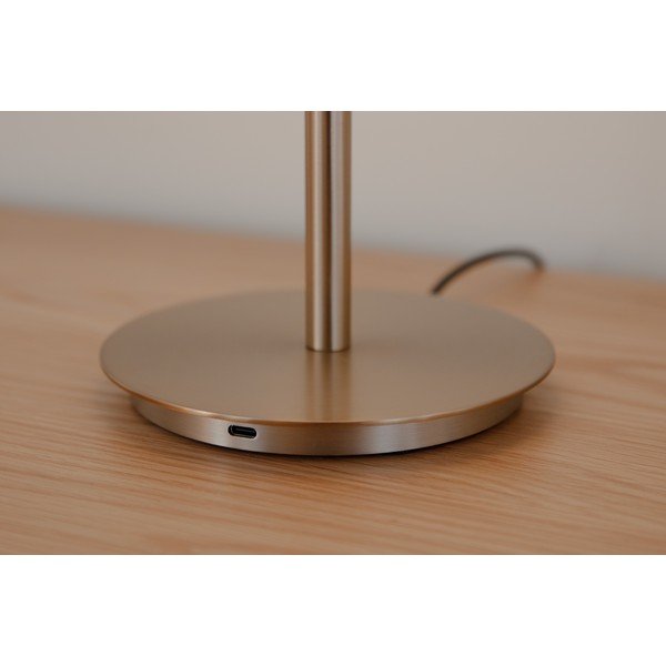 Метална LED затъмняваща се настолна лампа в месингов цвят със стъклен абажур (височина 37 cm) Audrey Table – UMAGE-image-4