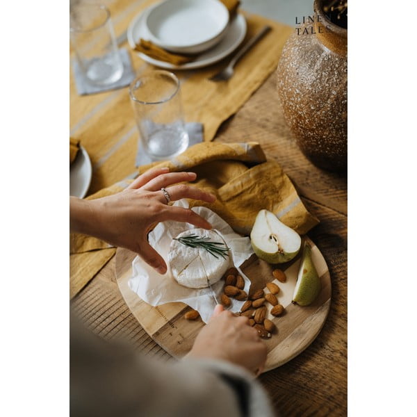 Ленени салфетки в комплект от 2 бр. Amber Bronze Stripes – Linen Tales-image-3