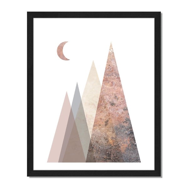 Obraz v rámu Liv Corday Scandi Night Mountains, 40 x 50 cm