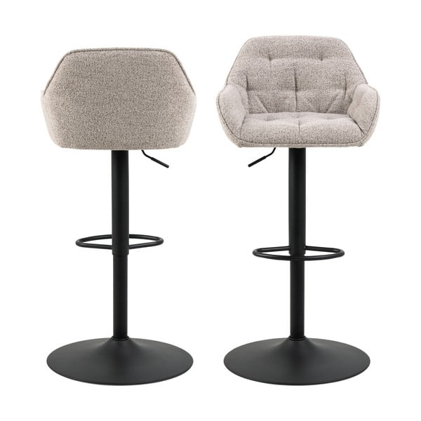 Светлосиви въртящи се бар столове в комплект от 2 броя 109 см Brooke - Actona-image-3