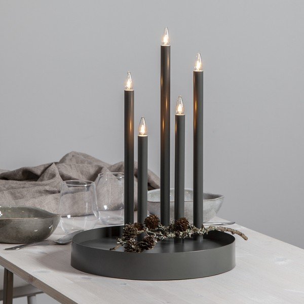 Черна светлинна декорация ø 32 cm Deco - Star Trading-image-1