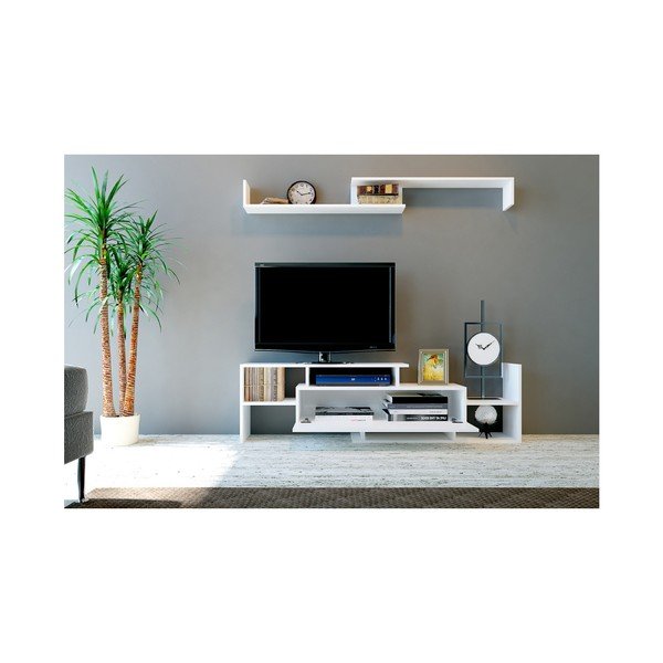 Бял шкаф за телевизор 154x42 cm Dream - Kalune Design-image-3