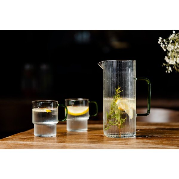 Зелени стъклени чаши в комплект 2 бр. за капучино 350 ml Livio – Vialli Design-image-2