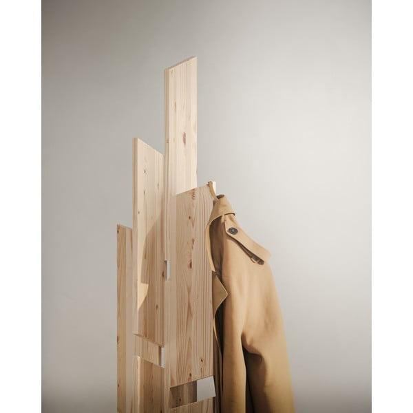 Стойка за връхни дрехи от масивен бор в естествен цвят 60x186 cm Keeper – Karup Design-image-3