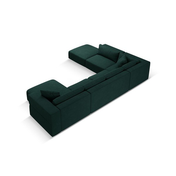 Зелен ъгъл U-образен диван, ляв ъгъл Esther – Milo Casa-image-3