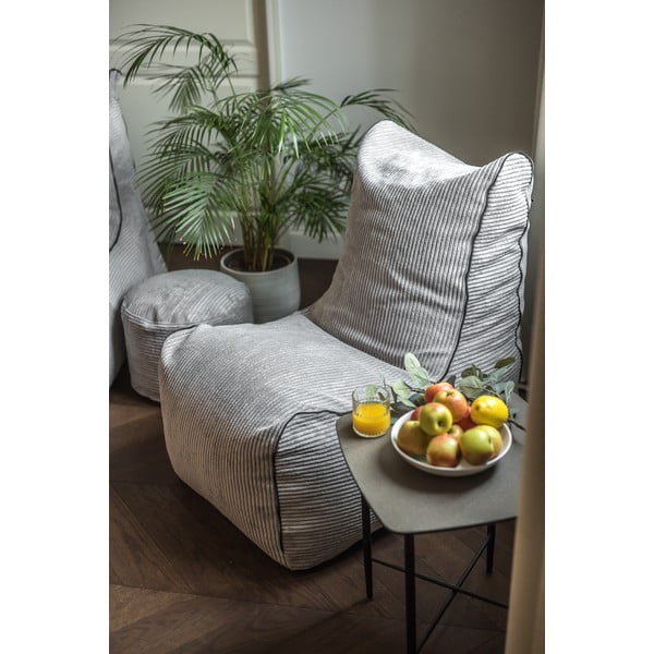 Светлосив пуф от букле Seat Lounge – SLOWDOWN-image-1