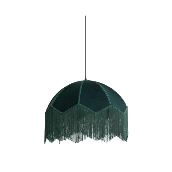 Висящо осветително тяло в петролен цвят с текстилен абажур ø 50 cm Malacia – Light & Living-image-2