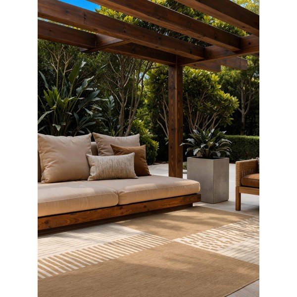 Кремав/в естествен цвят килим за открито и закрито 200x300 cm Haringey Acacia – Ted Baker-image-1