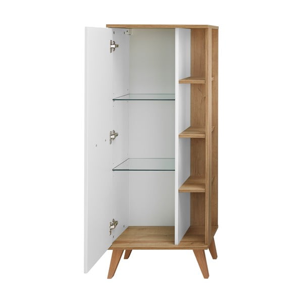 Бял нисък шкаф за баня 51x128 cm Set 923 - Pelipal-image-3