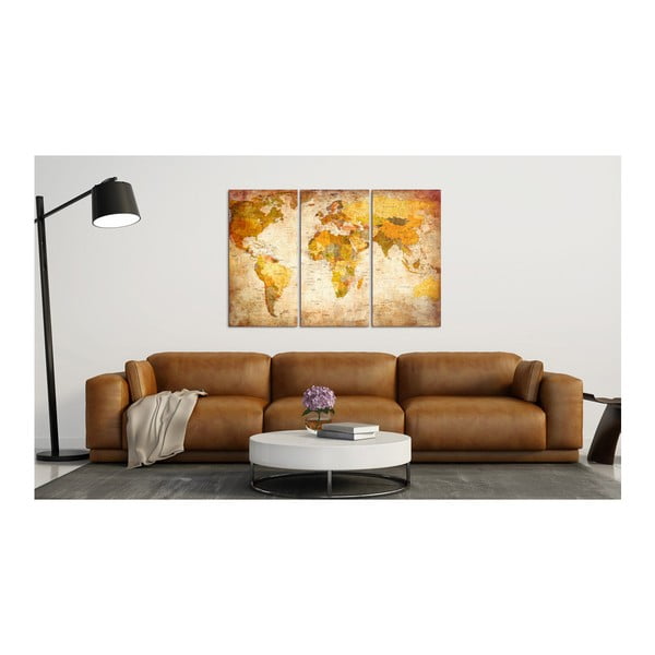 Дъска с многокомпонентна карта на света Bimago , 120 x 80 cm Antique Travel - Artgeist-image-2