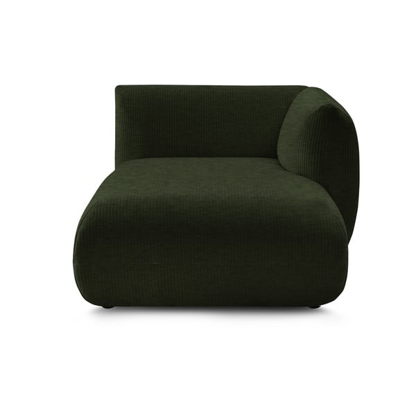 Зелен велурен модул за диван (десен ъгъл) Lecomte - Bobochic Paris
