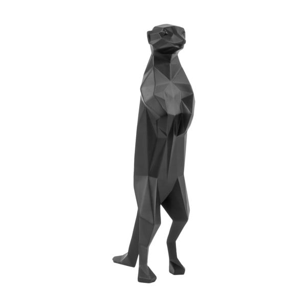 Матова черна статуетка на сурикат Origami - PT LIVING