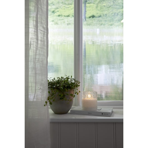 Бяла LED восъчна свещ в стъкло, височина 10 см Flamme Romb - Star Trading-image-3