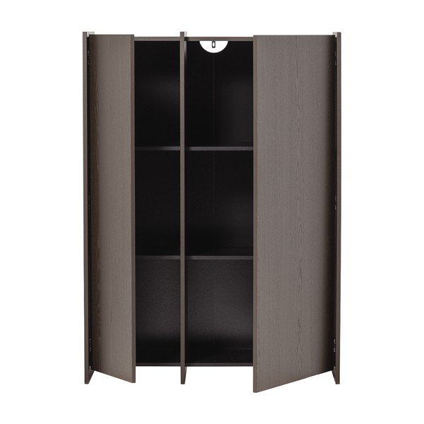 Тъмнокафяво шкафче от декор от ясен 102x140x44 cm Brock – WOOOD-image-4