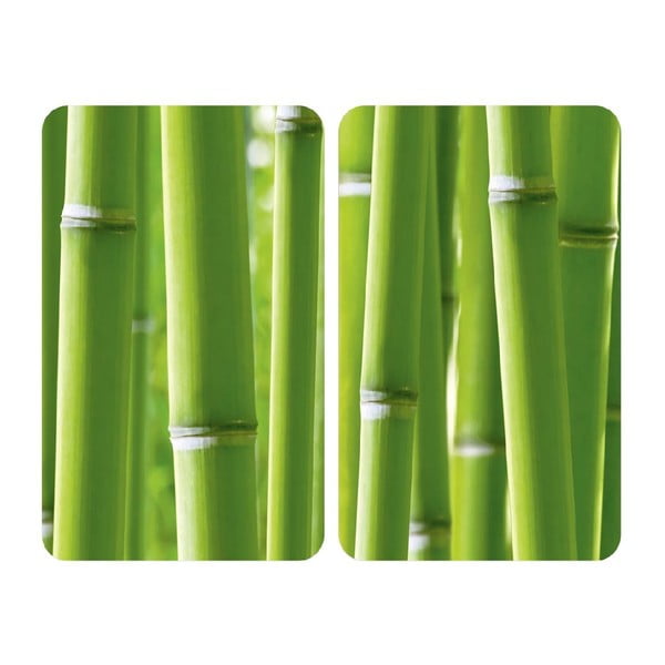 Skleněný kryt na sporák Bamboo, 2 ks