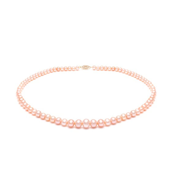 Růžový perlový náhrdelník GemSeller Cirsium