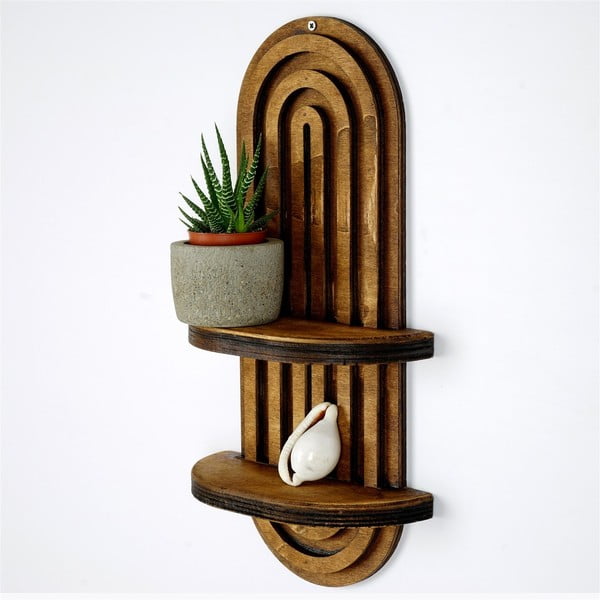 Кафяв двуетажен рафт 40 cm Raf - Kalune Design-image-2