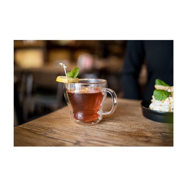 Стъклени чаши в комплект 2 бр. за капучино/с двойни дъна 370 ml Bolla – Vialli Design-image-3