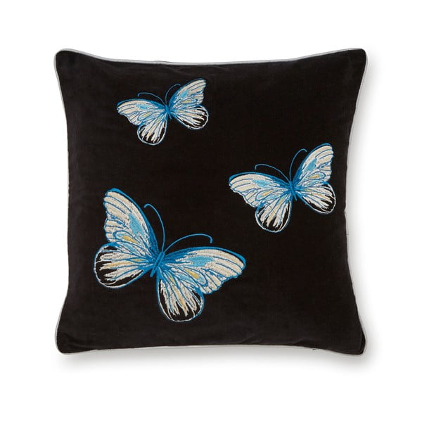 Декоративна възглавница от черен памук , 45 x 45 cm Opulence Butterflies - Cooksmart ®