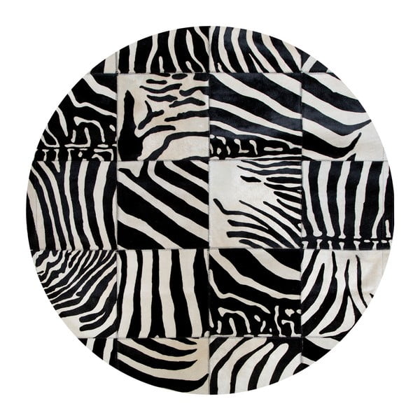 Кожен килим с мотив на зебра Trionom, ⌀ 150 cm - Pipsa
