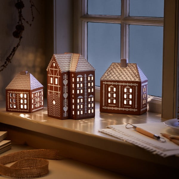 Керамичен свещник за чаена свещ Gingerbread Lighthouse – Kähler Design-image-3