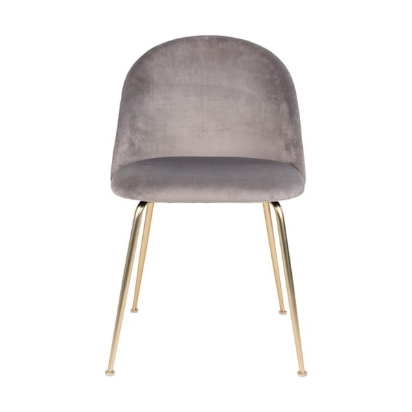 Светлосиви кадифени трапезни столове в комплект от 2 броя Geneve - House Nordic-image-2