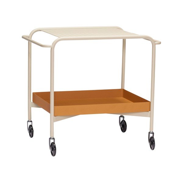 Метална маса за сервиране на колелца 47x66 cm Push – Hübsch-image-2