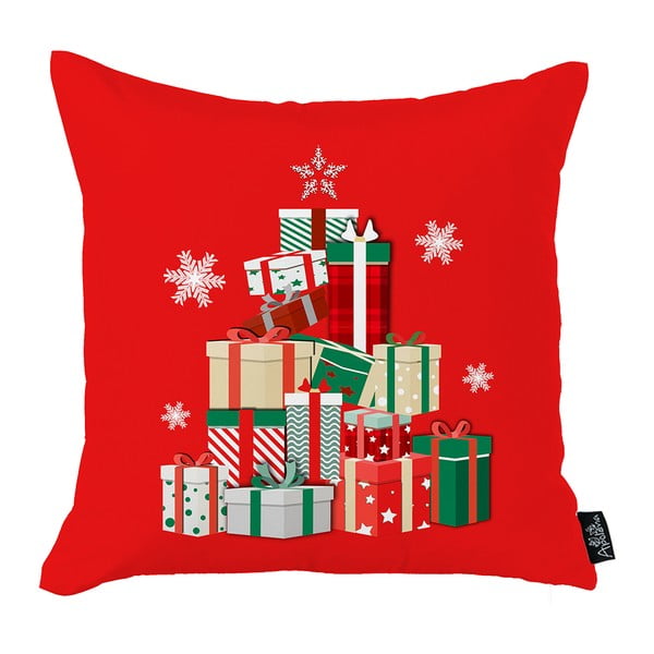Červený vánoční povlak na polštář Mike & Co. NEW YORK Honey Christmas Gifts, 45 x 45 cm