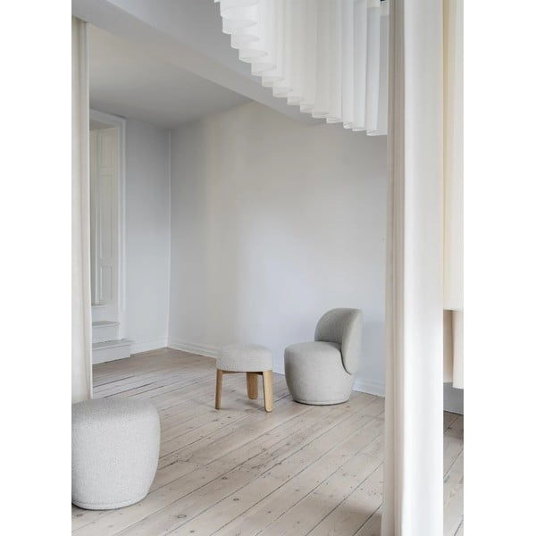 Сив диван от плат букле 137,5 cm KUON - Blomus-image-4