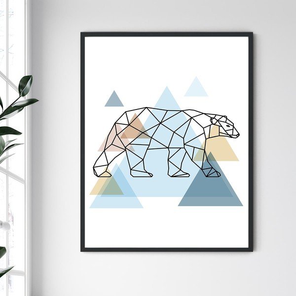 Nástěnný obraz v rámu North Carolina Frame Bear II, 30 x 40 cm