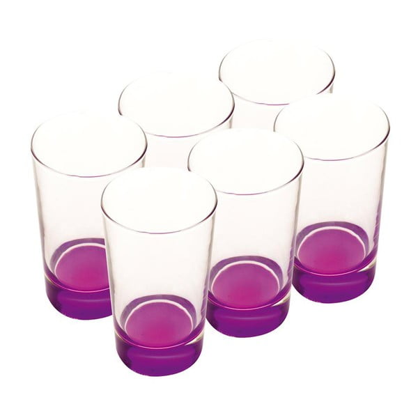 Sada skleniček, 460 ml, fialové
