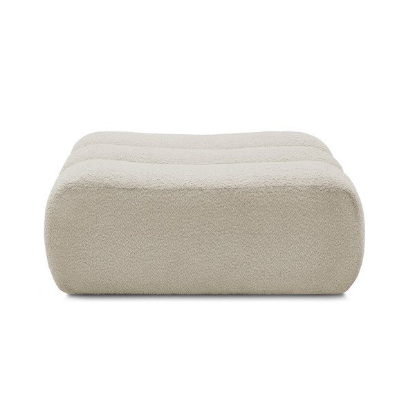 Бежова табуретка  от прежда с примки от букле Azra – Bobochic Paris