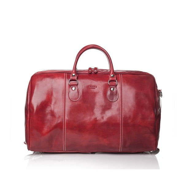 Červená cestovní taška z telecí kůže Medici of Florence Enrico