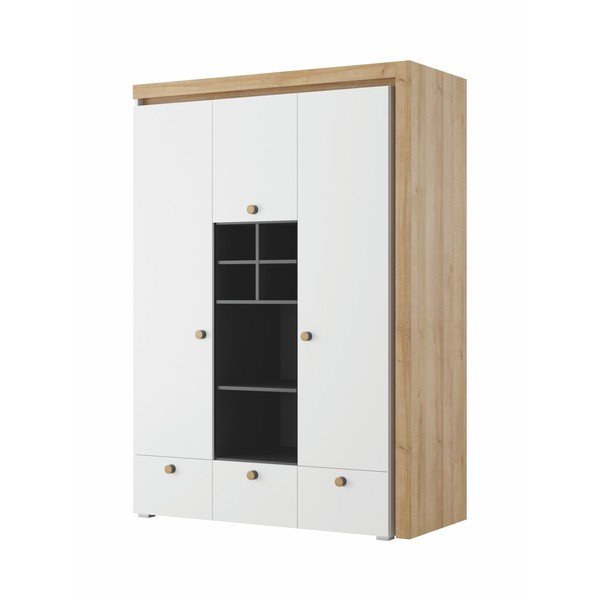 Гардероб с три врати и 3 чекмеджета Riva - Szynaka Meble