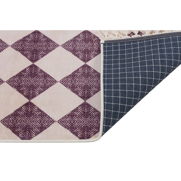Лилав и бежов миещ се килим 160x100 cm - Vitaus-image-2