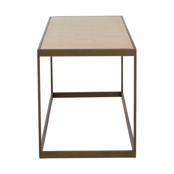 Кафява/в естествен цвят масичка за кафе с дъбов плот 40x120 cm Grenoble – Premier Housewares-image-4