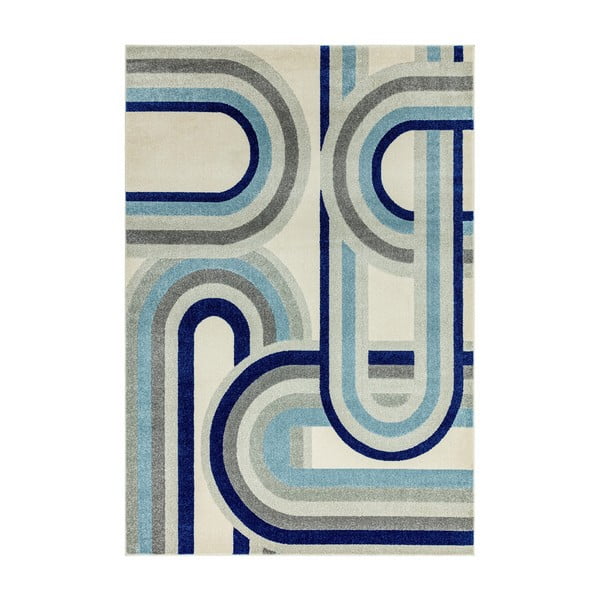 Сиво-син килим 160x230 cm Nova Retro Blue – Asiatic Carpets