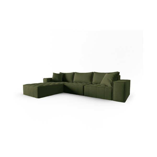 Зелен ъглов диван (ляв ъгъл) Mike - Micadoni Home-image-2