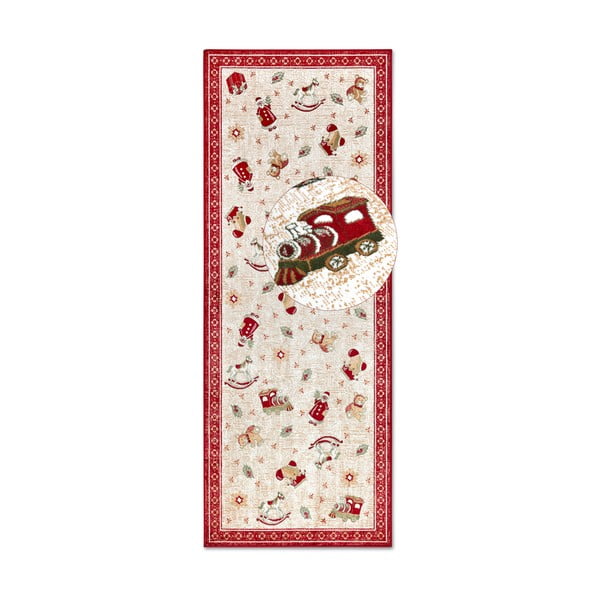 Червена пътека с коледен мотив със смес от памук 80x200 cm Toy's Delight Red Christmas – Villeroy&Boch