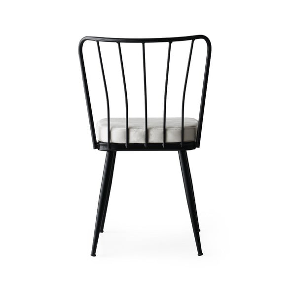 Бело-черни метални трапезни столове в комплект от 2 броя Yildiz - Kalune Design-image-2