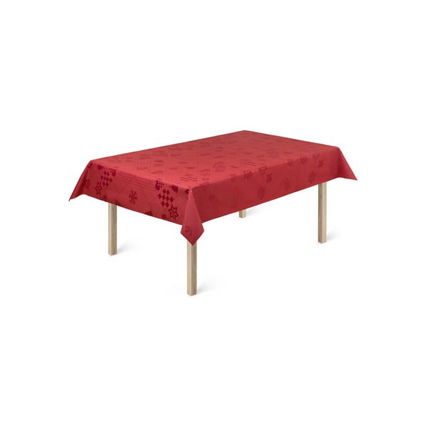 Червена коледна покривка с памук Natale - Kähler Design