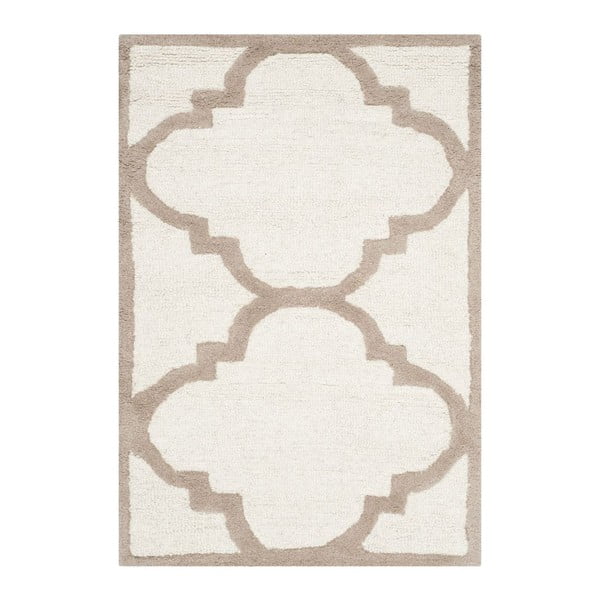 Vlněný koberec Safavieh Clark Cream, 91 x 60 cm