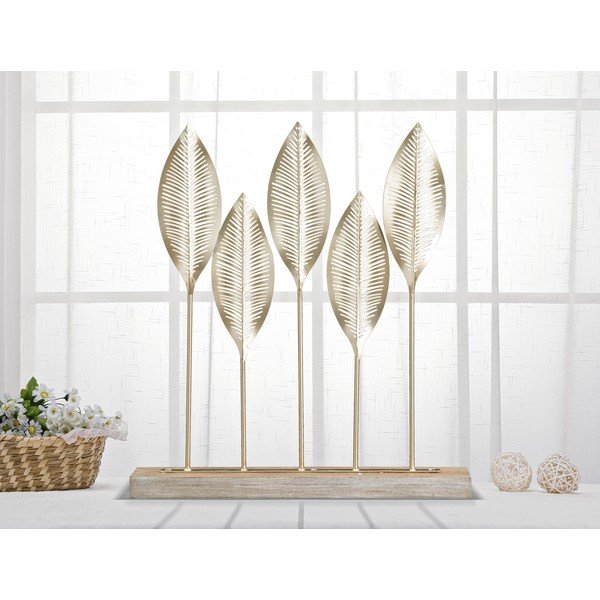 Декоративна фигурка в златисто Shot Leaf - Mauro Ferretti-image-1